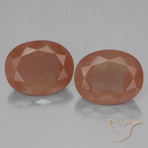5.18ctw Naturel Orange chaud Labradorite andésine, ovale, Transparent / Translucide