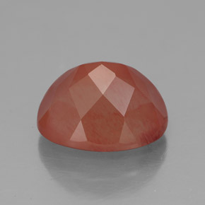Andésine labradorite rouge naturelle transparent, 4,21 ct, transparent / translucide