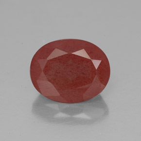 Andésine labradorite rouge naturelle transparent, 2,84 ct, transparent / translucide