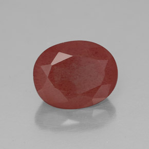 Andésine labradorite rouge naturelle transparent, 2,84 ct, transparent / translucide
