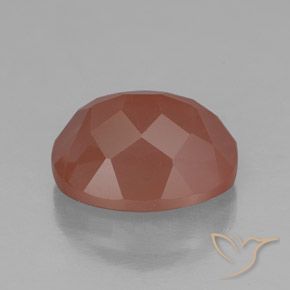 Labradorite andésine Rouge blush naturelle ovale, 3.10 ct, Transparent / Translucide