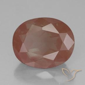 Labradorite andésine Orange chaud naturelle ovale, 3.55 ct, Transparent