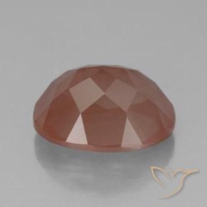 Labradorite andésine Orange chaud naturelle ovale, 3.55 ct, Transparent