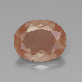 Labradorite andésine Miel Orange naturelle Coupe ovale, 2.46 ct, Transparent