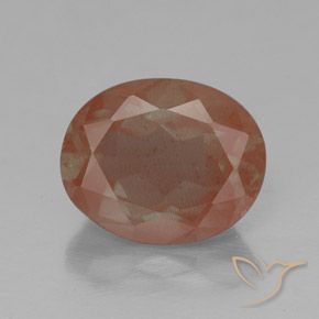 2.62ct Naturel Orange chaud Labradorite andésine, ovale, Transparent / Translucide