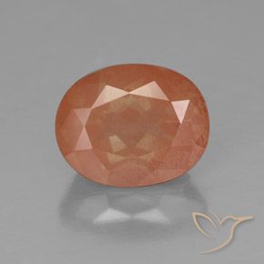 3.08ct Naturel Orange moyen Labradorite andésine, ovale, Transparent / Translucide