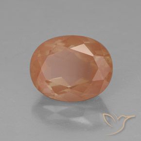 Labradorite andésine Pourpre rougeâtre léger naturelle ovale, 2.99 ct, Transparent