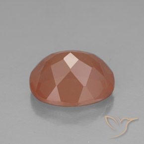 Labradorite andésine Orange chaud naturelle ovale, 3.64 ct, Translucide
