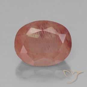 3.04ct Naturel Rouge moyen Labradorite andésine, ovale, Transparent / Translucide