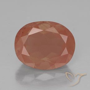 2.82ct Naturel Rouge moyen Labradorite andésine, ovale, Transparent / Translucide