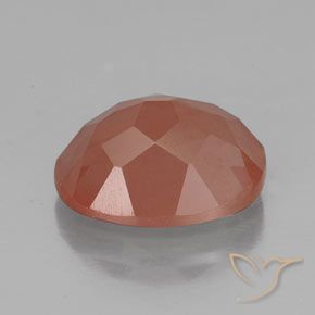 Labradorite andésine Rouge moyen naturelle ovale, 2.82 ct, Transparent / Translucide