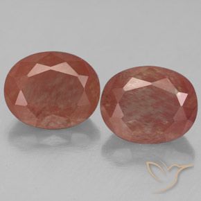 5.64ctw Naturel Rouge sang Labradorite andésine, ovale, Transparent / Translucide
