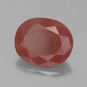 Andésine labradorite rouge naturelle transparent, 4,44 ct, transparent / translucide