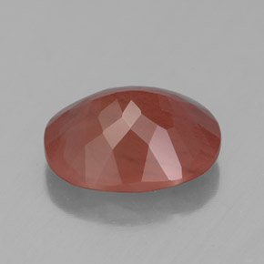 Andésine labradorite rouge naturelle transparent, 4,44 ct, transparent / translucide