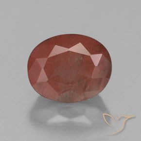 2.97ct Naturel Rouge moyen Labradorite andésine, ovale, Transparent