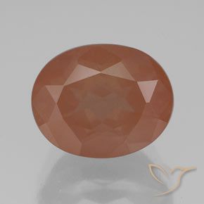 3.06ct Naturel Orange moyen Labradorite andésine, ovale, Transparent / Translucide