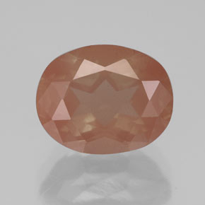 Andésine labradorite orange naturelle transparent, 2,72 ct, transparent / translucide