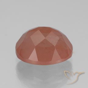 Labradorite andésine Rouge moyen naturelle ovale, 3.20 ct, Transparent / Translucide