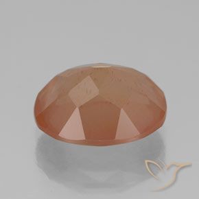 Labradorite andésine Pourpre rougeâtre léger naturelle ovale, 3.52 ct, Transparent / Translucide