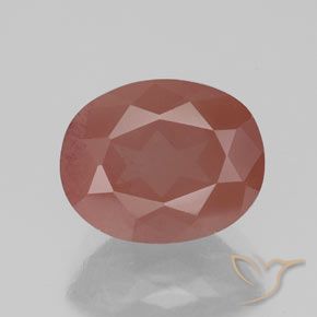 2.53ct Naturel Rouge moyen Labradorite andésine, ovale, Transparent / Translucide