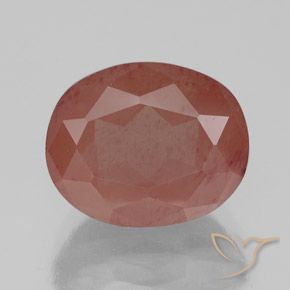 3.87ct Naturel Rouge moyen Labradorite andésine, ovale, Transparent / Translucide