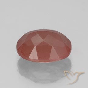Labradorite andésine Rouge blush naturelle ovale, 2.70 ct, Transparent / Translucide