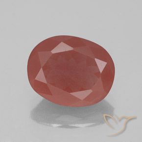 2.37ct Naturel Rouge blush Labradorite andésine, ovale, Transparent / Translucide