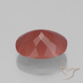 Labradorite andésine Rouge blush naturelle ovale, 2.37 ct, Transparent / Translucide