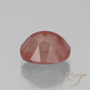Labradorite andésine Rouge sang naturelle ovale, 2.04 ct, Transparent / Translucide