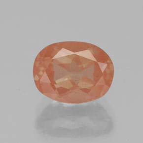 Andésine labradorite orange naturelle transparent, 1,86 ct, transparent / translucide