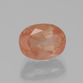 Andésine labradorite orange naturelle transparent, 1,86 ct, transparent / translucide