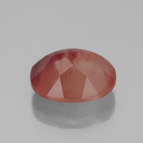Andésine labradorite rouge naturelle transparent, 3,45 ct, transparent / translucide