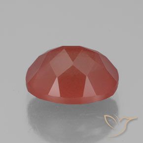Labradorite andésine Rouge moyen naturelle ovale, 3.05 ct, Transparent / Translucide