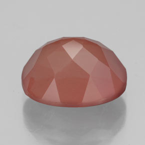Andésine labradorite rouge naturelle coupe ovale, 4,07 ct, translucide