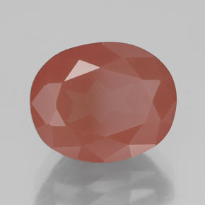 Labradorite andésine Miel Rouge naturelle Transparent, 4.03 ct, Transparent / Translucide