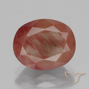 3.50ct Naturel Rouge sang Labradorite andésine, ovale, Translucide