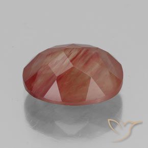 Labradorite andésine Rouge sang naturelle ovale, 3.50 ct, Translucide