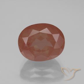 Labradorite andésine Rose foncé naturelle Transparent, 4.21 ct, Transparent / Translucide