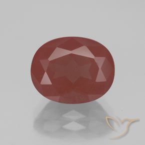 2.87ct Naturel Rouge-orange Labradorite andésine, ovale, Transparent / Translucide
