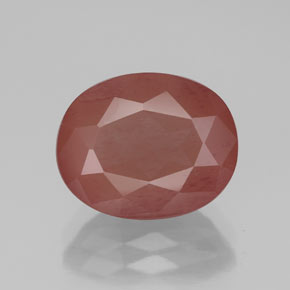Andésine labradorite rouge naturelle transparent, 3,35 ct, transparent / translucide