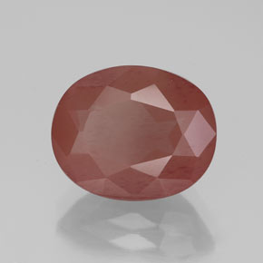 Andésine labradorite rouge naturelle transparent, 3,35 ct, transparent / translucide