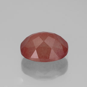 Andésine labradorite rouge naturelle transparent, 2,86 ct, transparent / translucide
