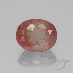 2.80ct Naturel Rouge-orange Labradorite andésine, ovale, Transparent / Translucide