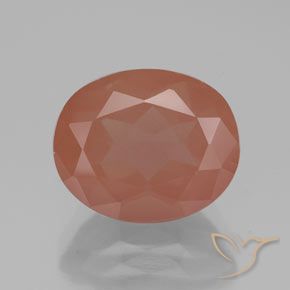 3.70ct Naturel Rouge moyen Labradorite andésine, ovale, Transparent / Translucide