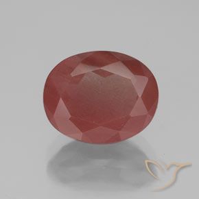 2.80ct Naturel Rouge foncé Labradorite andésine, ovale, Transparent / Translucide