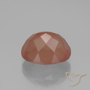 Labradorite andésine Orange chaud naturelle ovale, 2.92 ct, Transparent