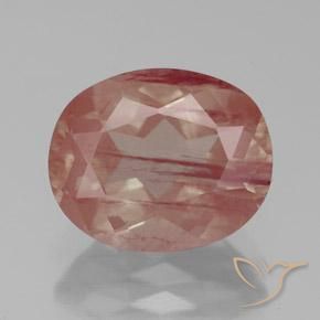 3.36ct Naturel Rouge-orange Labradorite andésine, ovale, Transparent / Translucide