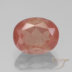 2.90ct Naturel Rouge moyen Labradorite andésine, ovale, Transparent