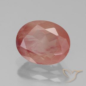 Andésine labradorite rouge naturelle transparent, 2,57 ct, transparent / translucide