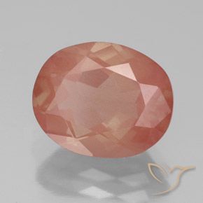 Labradorite andésine Rouge moyen naturelle ovale, 3.59 ct, Transparent / Translucide